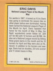 Eric Davis Cincinnati Reds 1987 Donruss Highlights #8