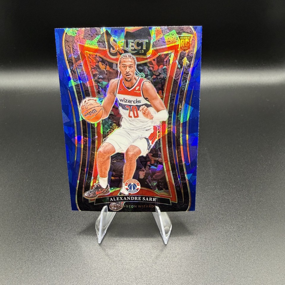 2024-25 Panini Select – Mezzanine Alexandre Sarr #399 Blue Cracked Ice Prizm…