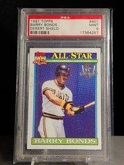 1991 Topps Desert Shield Barry Bonds All-Star #401 PSA 9 Pirates *read