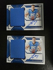 PAIR of 2 – 2024 National Treasures Ladd McConkey Rookie Autograph Material /99