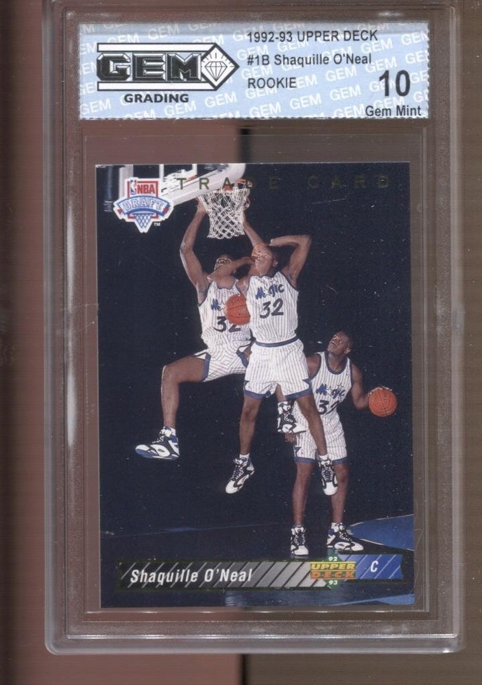 1992-93 Shaquille O&rsquo;Neal Upper Deck #1B Gem Mint 10 RC Rookie LA Lakers
