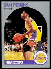Sam Perkins, 1990-91 Hoops, #415, Los Angeles Lakers,