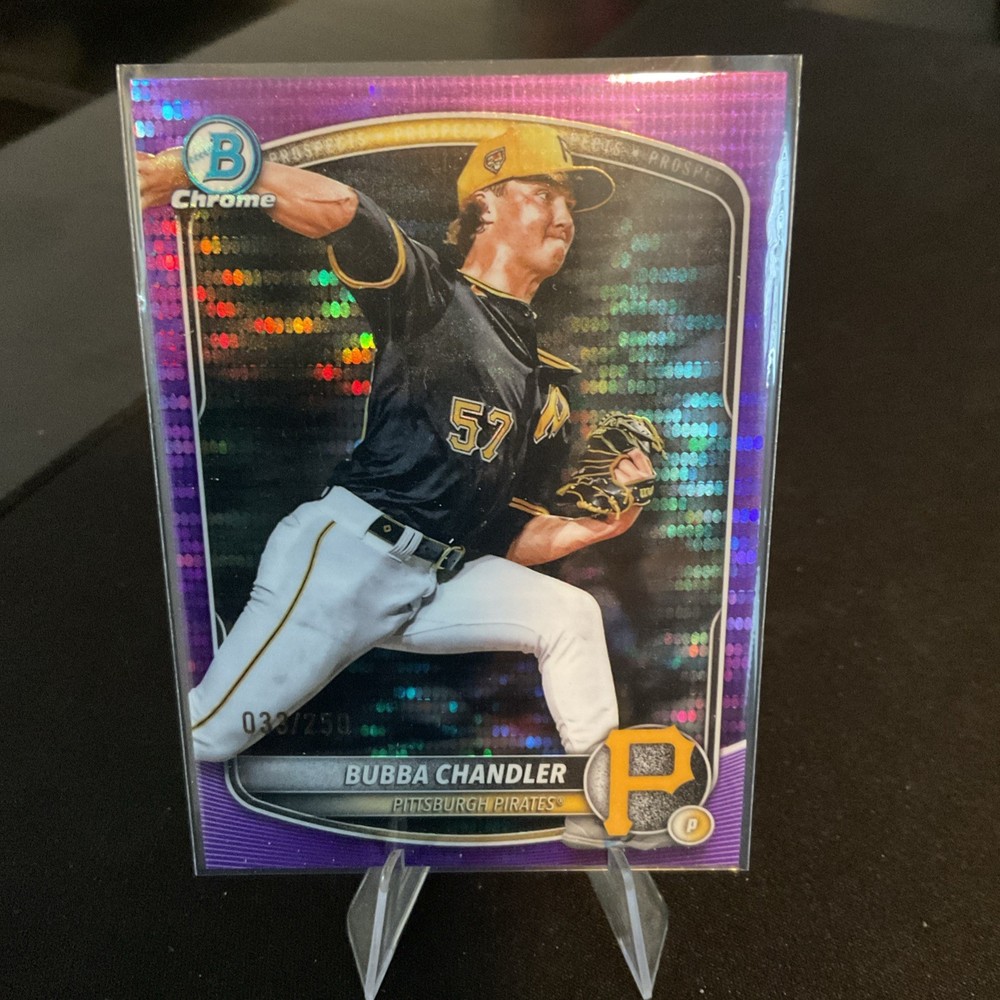 2025 Bowman Chrome Prospects Bubba Chandler Purple Pulsar /250