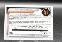2024 Bowman Draft #BD-152 Walker Martin #/25 San Francisco Giants Orange