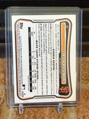 2026 Bowman • Carson Whisenhunt #16 • Sky Blue Border /499 • San Fran Giants