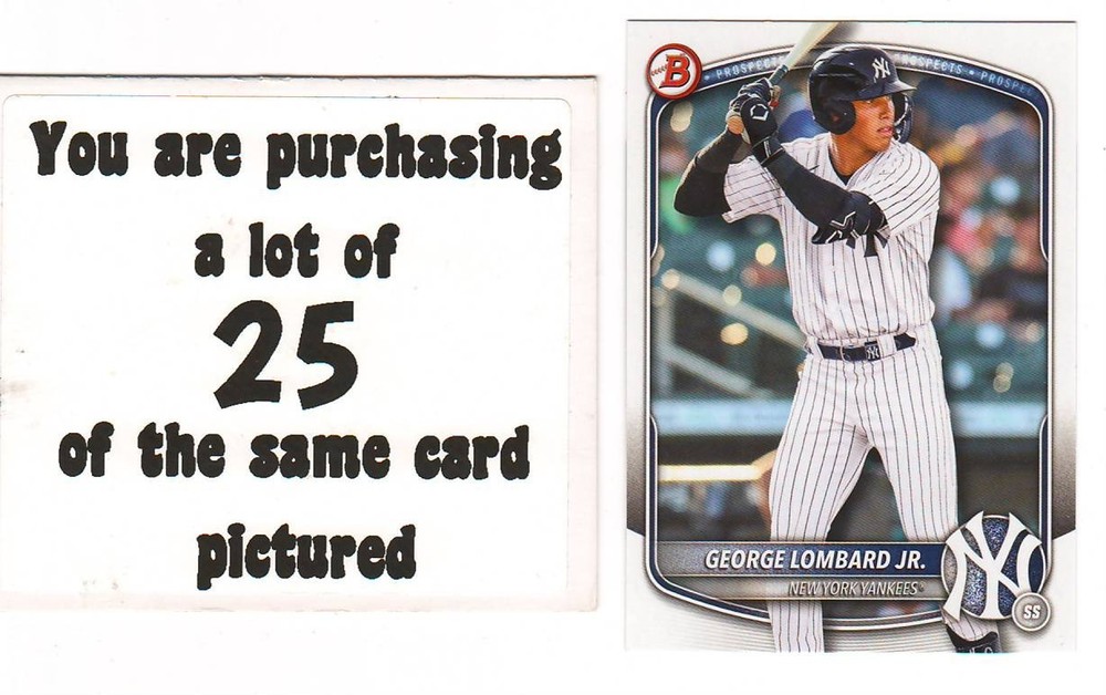 x25 George Lombard Jr 2025 Bowman Draft #43 Rookie Card RC lot/set Yankees Debut