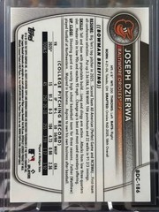 Joseph Dzierwa 2025 Bowman Chrome True Orange Refractor /25 Orioles
