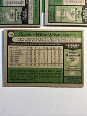 (3x) 1979 Topps – Willie Wilson #409 Rookie Card RC Lot Royals