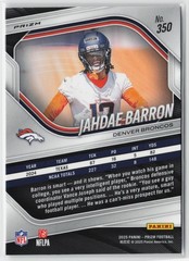 2025 Panini Prizm #350 Jahdae Barron Silver