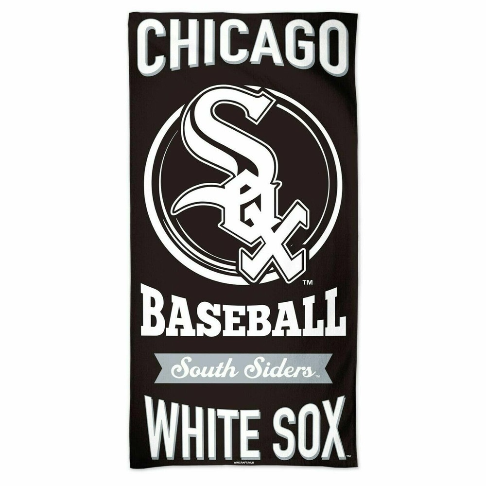 Licensed MLB Inside Circle 100% Cotton Beach Towel 60&Prime; x 30&Prime; (Chicago White Sox)