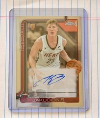 2025-26 Topps Chrome – Rookie Autographs Kasparas Jakucionis – RC Miami Heat