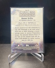 2025 Bowman Chrome Greatness Loading Refractor Konnor Griffin #GL-13 Pirates RC