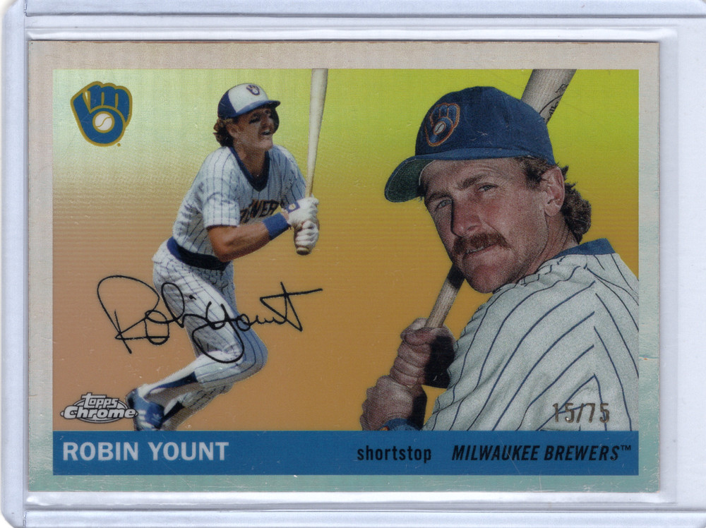 2025 Topps Chrome Platinum Anniversary – Robin Yount Rose Gold Refractor /75