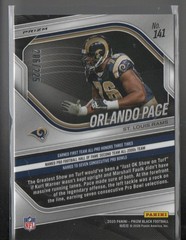 2025 Panini Prizm Black #141 Orlando Pace Prizms Football #/225