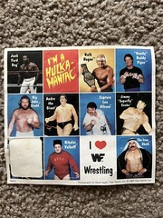 1985 Titan Sports Sticker Sheet. Vintage WWF. Hulk,Piper,Snuka,Sheik,Andre,JYD