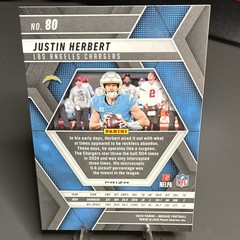 2025 Panini Mosaic Pink Camo Prizm Justin Herbert Los Angeles Chargers #80