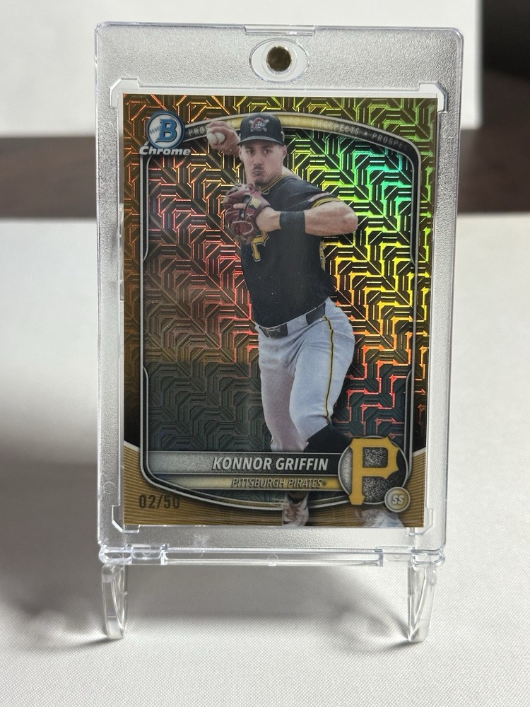 2025 Bowman Chrome Mega Box REFRACTOR GOLD KONNOR GRIFFIN /50 BDC-102