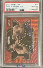PSA 10 Conor McGregor -#39 -Ruby Red Prizm – UFC 2022 Panini Prizm PSA 10