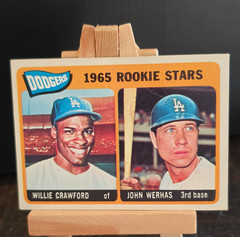 Topps 1965 Dodgers Rookie Stars Willie Crawford John Werhas #453 Rookie