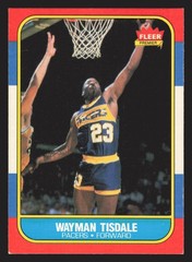Wayman Tisdale Rookie 1986-87 Fleer #113 RC Indiana Pacers NBA Basketball Card