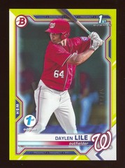 2021 Bowman Draft 1st Edition Daylen Lile Yellow Foil /75 1st Bowman #BD-18