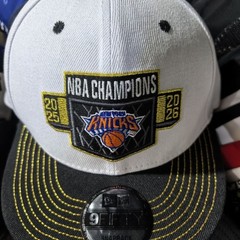 New York Knicks 2026 NBA Champions Locker Room Hat New Era Replica – White