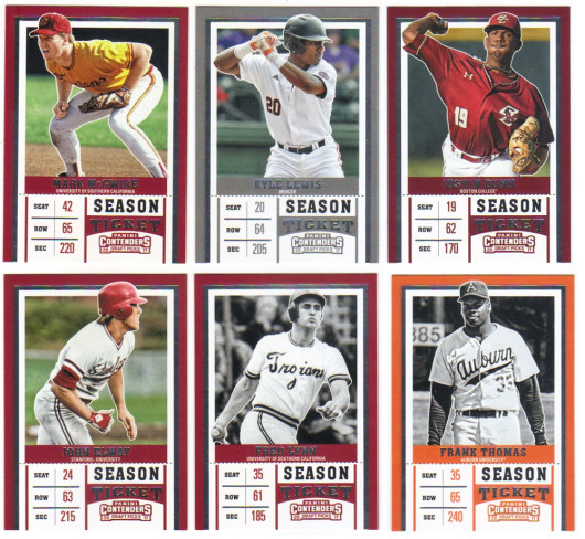 2017 Contenders Draft Baseball – Base A and B Variations – A and B Card #&rsquo;s 1-25