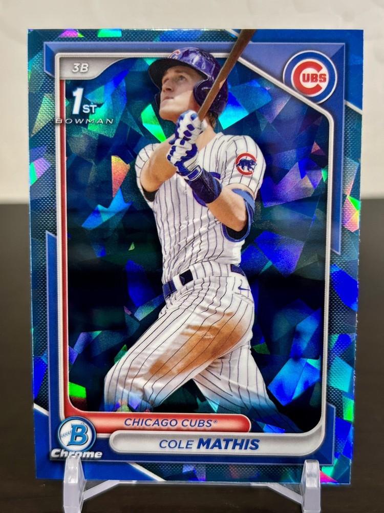 2024 Bowman Chrome Draft Sapphire Cole Mathis #BDC-81 Chicago Cubs NY Mets