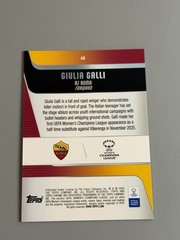 Giulia Galli 2025-26 Topps Chrome Sapphire Women’s UEFA Rookie #40 AS Roma