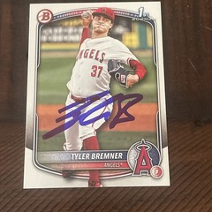 2025 Bowman Draft Baseball Tyler Bremner Los Angeles Angels BD-37 AUTO SIGNED IP
