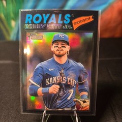 2026 Topps Heritage Black Chrome Refractor #160 Bobby Witt Jr 46/77