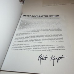 Patriots Foundation Community Report 2022-23 PAT PATRIOT SIGNED