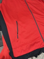 Ohio State Buckeyes Varsity OSU Jacket Sz XL Red Gray Full Zip Football TeamFan