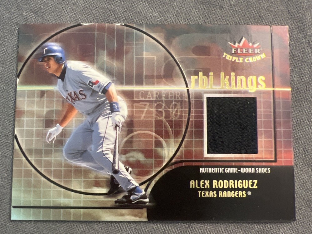 Fleer 2002 Triple Crown Home Run Kings Alex Rodriguez Rangers Memo #7SR