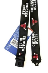 Chicago Bulls Lanyard Key Ring Keychain Clip ID Holder – Black