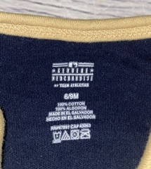 Milwaukee Brewers Baby Girl Bodysuit 6-9 Months MLB Baseball Navy Blue Snap