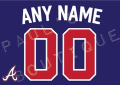 Atlanta Braves Lettering Kit for an Authentic, Replica or Youth Navy 2023 Jersey