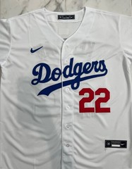 Clayton Kershaw Los Angeles Dodgers #22 Adult M L XL 2XL White Blue Jersey
