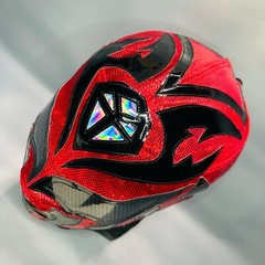 Sombra Semi Professional Wrestling Lucha Libre Mask Mascara Luchador Red & Black