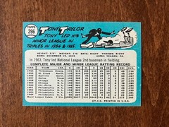 1965 Topps, #296 Tony Taylor, VGEX-EX
