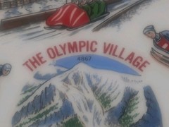 Lake Placid 1980 The Olympic Village Souvenir 9&Prime; Plate