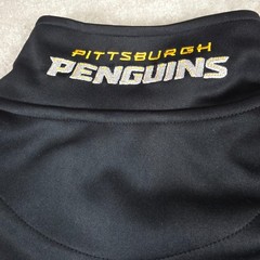 Pittsburgh Penguins NHL Hockey Mens L G-III Jacket Black Quarter-Zip Pullover