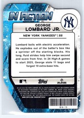 2025 Bowman Draft – Bowman in Action George Lombard Jr. #BIA-15 Mojo Yankees