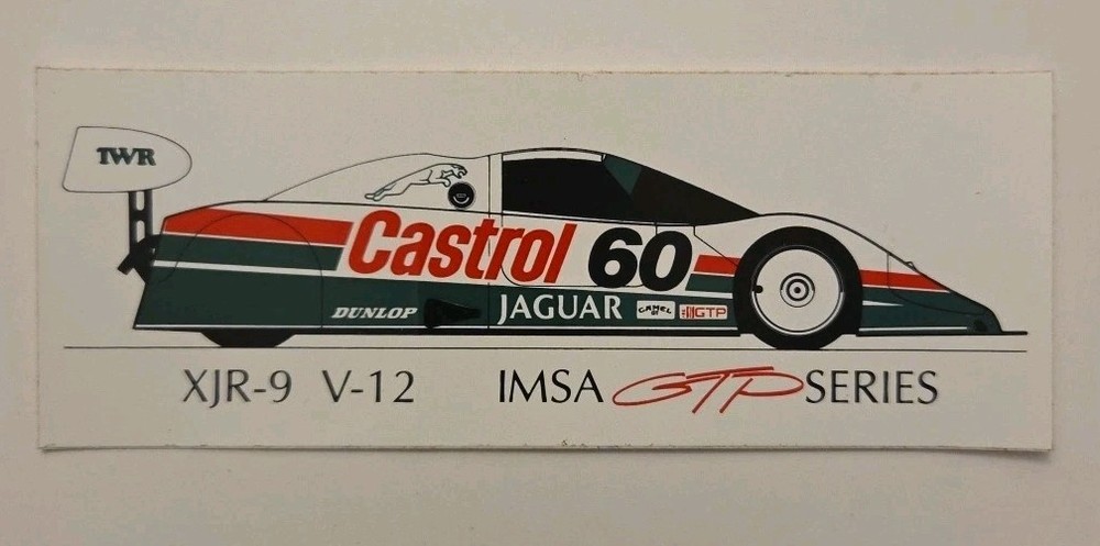 Castrol Jaguar XJR-9D Decal Daytona Winner XJR-9 V-12 IMSA GTTP SERIES