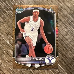 AJ Dybantsa 2025 Bowman Chrome U #BCP-1 1st Reptilian Refractor BYU