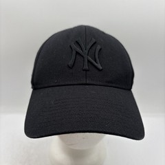New York Yankees 47 Brand Blackout Tonal Logo Adjustable Baseball Hat Black OSFM