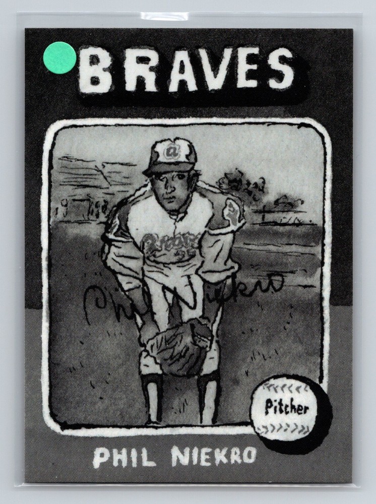 2025 Topps Shoebox Treasures – Phil Niekro #3 – Grayscale Filter #/75