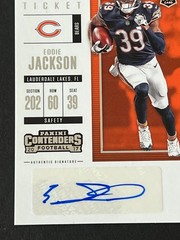 Eddie Jackson 2017 Contenders Rookie Ticket Auto