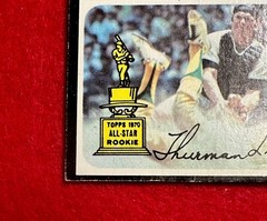 1971 Topps Thurman Munson #5 New Yankees “Captain” VG++ Rookie All Star Gold Cup