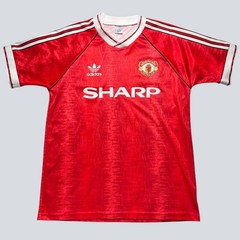 Genuine Manchester United 1990-92 Home Shirt M Adidas Trefoil Sharp Vintage